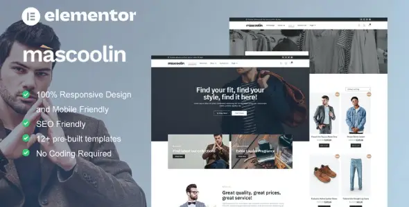 Mascoolin – Fashion Store Elementor Template Kit
